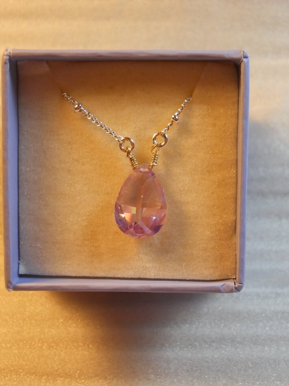 Avon - Lavender Crystal Necklace  730